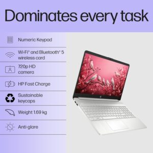 HP 15s Laptop i3-1215U 8GB RAM 512GB SSD 15.6″ FHD