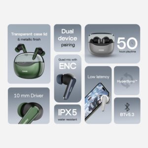 Noise Buds VS601 Earbuds 50H Playtime ENC Dual Pairing