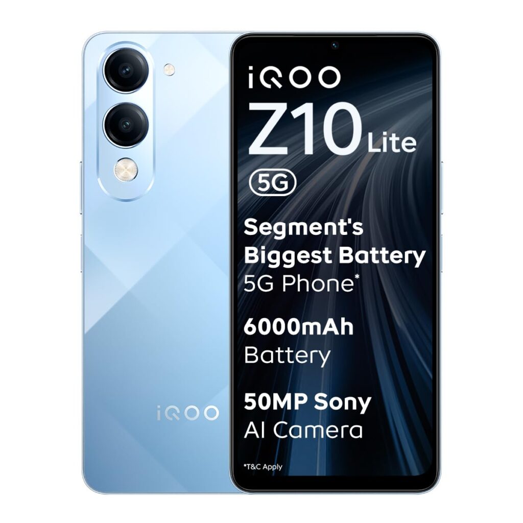 iQOO Z10 Lite 5G 8GB RAM 256GB 6000mAh Battery