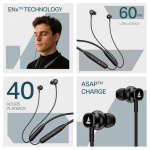 Boat Rockerz 113 Neckband 40H Battery Fast Charging