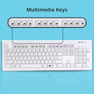Zebronics DLK01 Keyboard Wired USB Multimedia 104 Keys