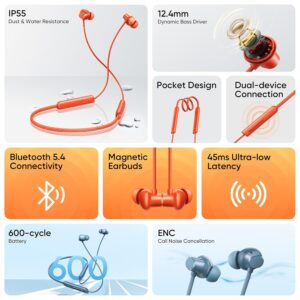 realme Buds Wireless 5 Lite Neckband 35H Playback