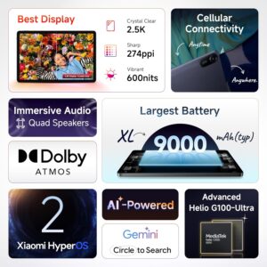 Redmi Pad 2 Wi-Fi + Cellular 11-Inch 2.5K Tablet